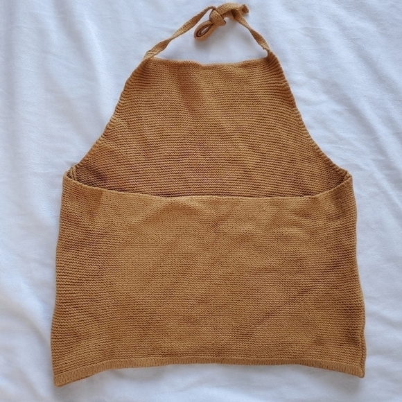 Brandy Melville Halter Knit Tank - Mustard - Picture 7 of 7